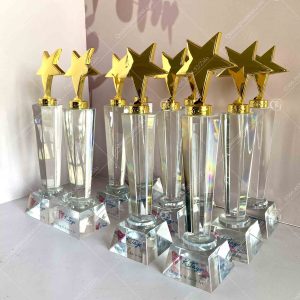 Cúp pha lê sao đơn cao 4 xuong-san-xuat-cup-pha-le-sao-don-ma-vang