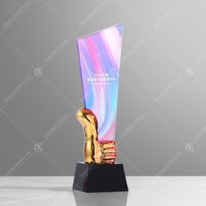 Cúp pha lê bàn tay like mạ màu 1 cup-luu-niem-ban-tay-like-ma-mau